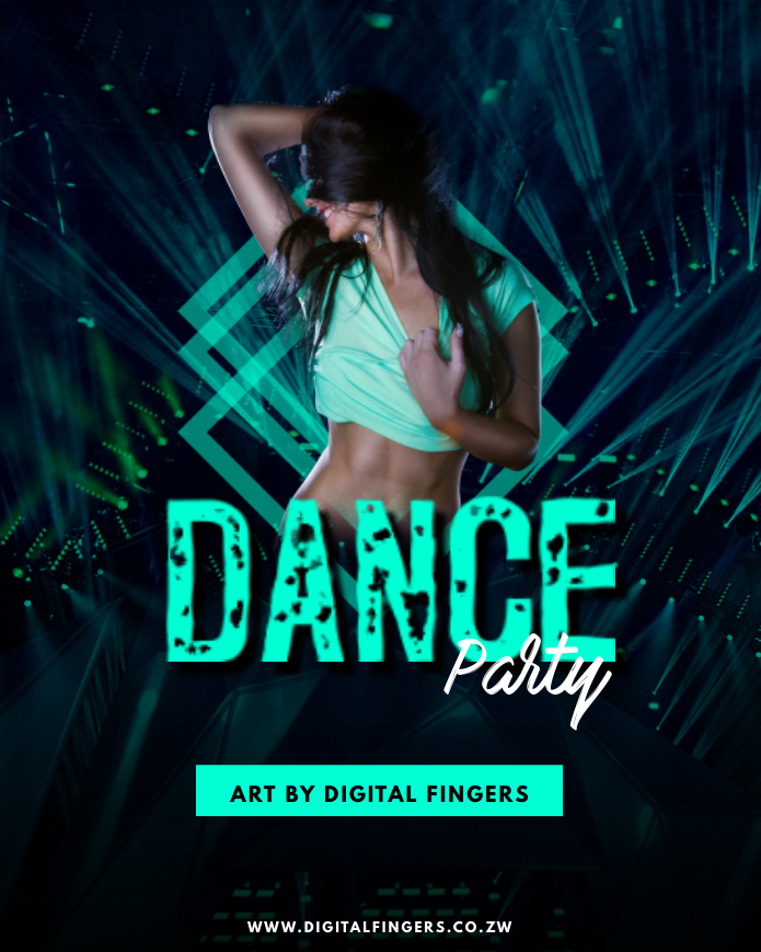Digital Fingers Dance Party flyer